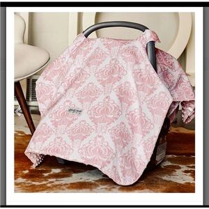 Pink Baby Car Seat Canopy Blanket Cover